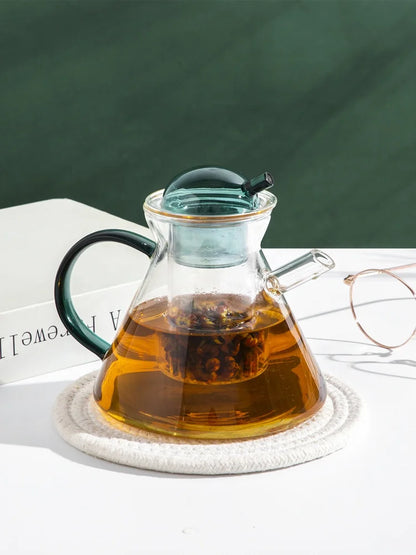 Glass Tea Set with Teapot & 6 Cups