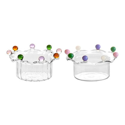 Decorative Glass Dessert Bowl Set – 6 Pieces