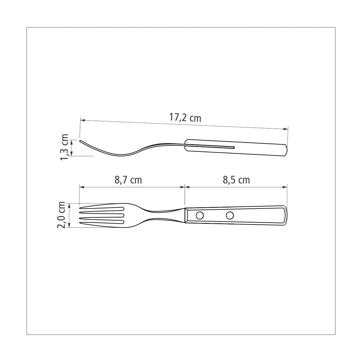 Tramontina 12-Piece Traditional Wooden Fork Set