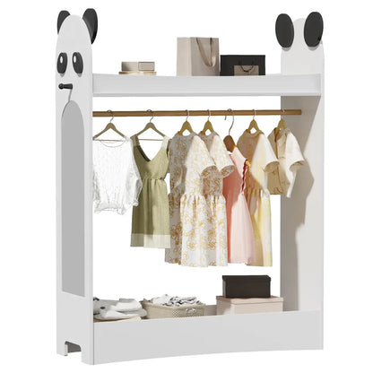 Stylish Kids Wardrobe with Mirror