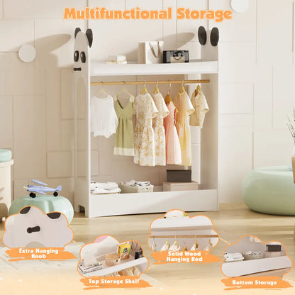 Stylish Kids Wardrobe with Mirror