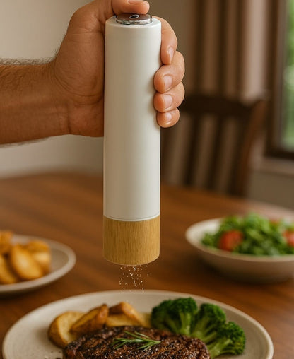 QUIGG Electric Salt & Pepper Mill Set