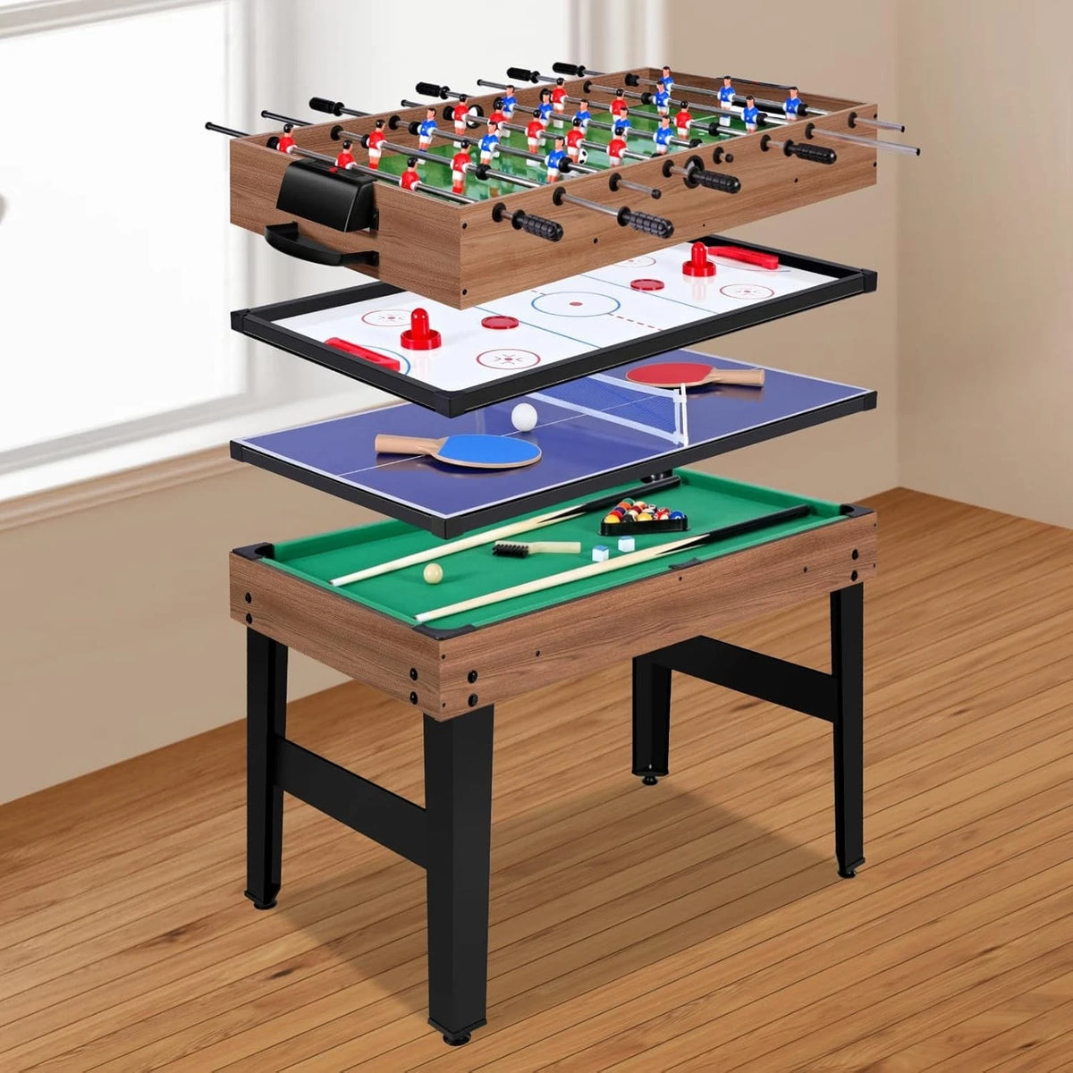 12-in-1 Combo Game Table Multi-Game Set with Accessories