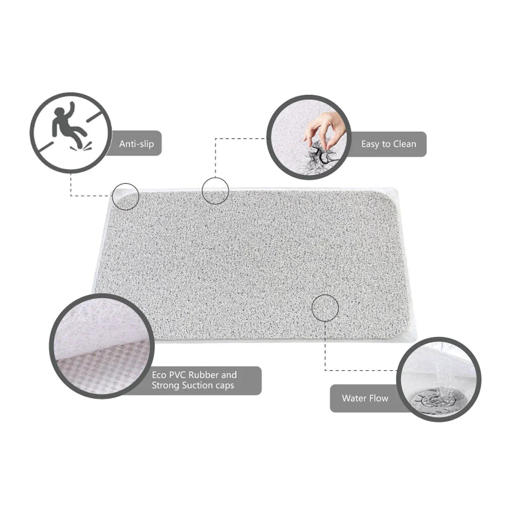 Anti‑Slip Loofah Shower Rug
