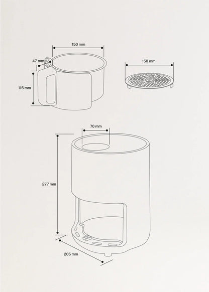 CREATE AIR FRYER oil-free air fryer