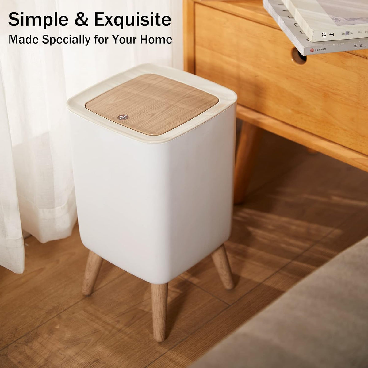 Kitchen Trash Can with Lid