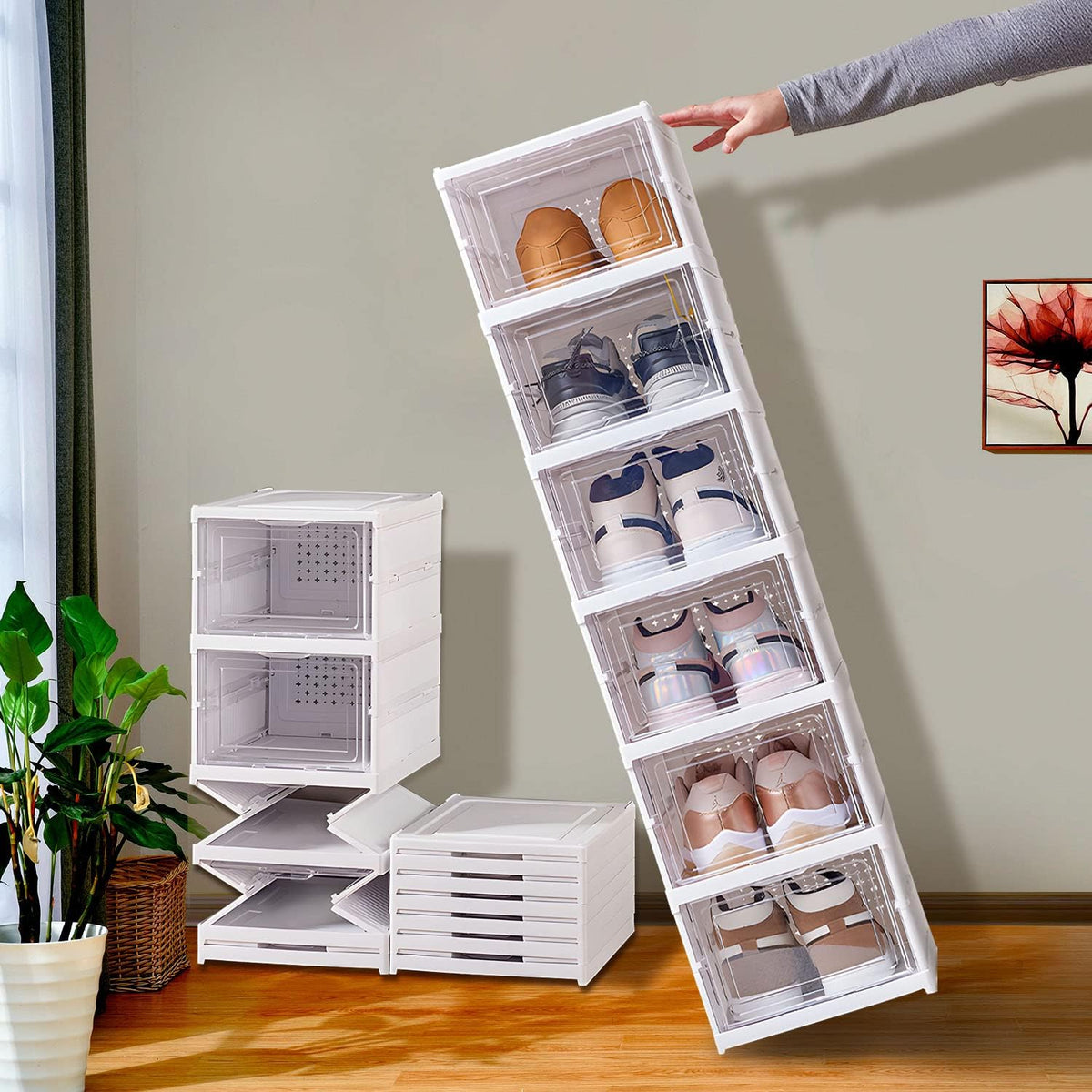 Transparent Foldable Shoes Box